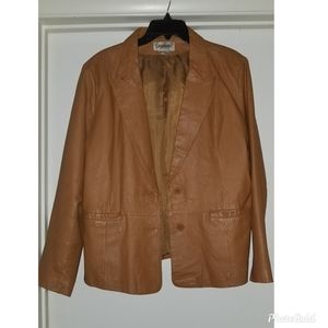 Leather Blazer Womens Sz.16